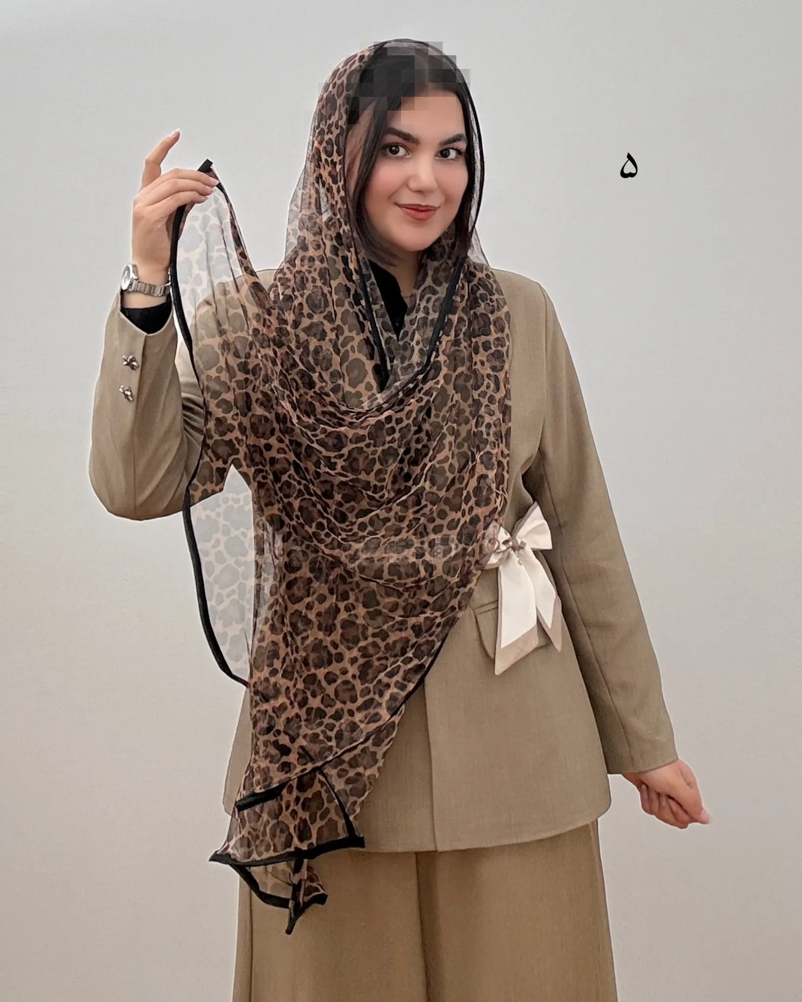 شال توری مجلسی مدل پلنگی